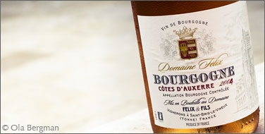 Bourgogne Côtes d'Auxerre rosé by Domaine Félix.