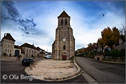 The fortified church in Chitry-le-Fort, Burgundy. 