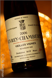 Gevrey-Chambertin, Vieilles Vignes from Domaine Marc Roy in Gevrey-Chambertin, Burgundy.